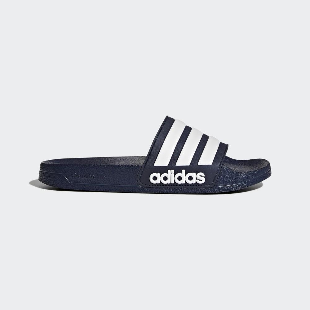 Adidas Men's Adilette Cloudfoam Slides Navy/White Ireland AQ1703